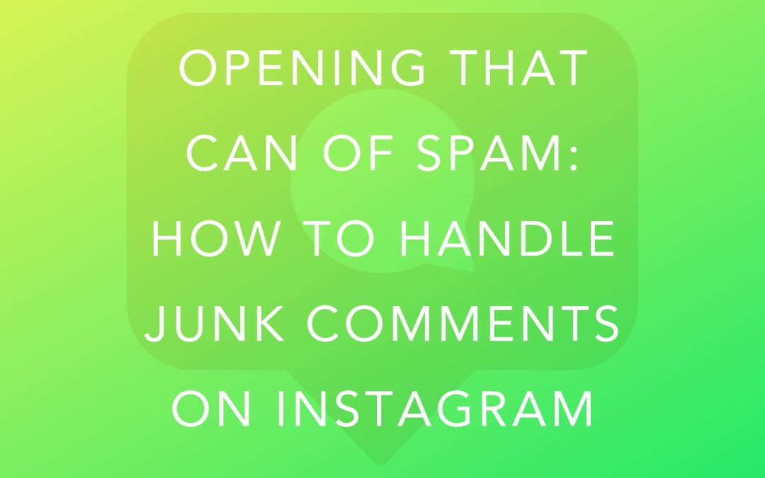 Opening that can of spam: How to handle junk comments on Instagram