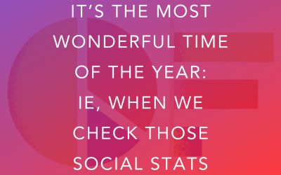 It’s the most wonderful time of the year: ie, when we check those social stats